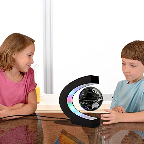 C levitazione magnetica LED Rotating Globe World Map sfera galleggiante Globe Decorazione Della Casa Regali Compleanno Imparare l'istruzione Insegnamento Ufficio - 5