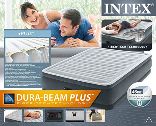 INTEX 64414 Materasso Comfort Plush Elevated Dura Beam Tecnologia Fiber Tech 682, 152 x 203 x 46cm - 14
