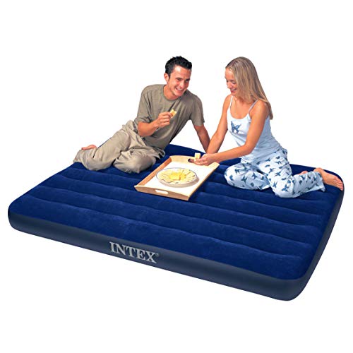 Intex 68765E Materasso Matrimoniale con Pompa Manuale, 152 x 203 x 22 cm, Blu - 5