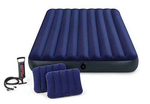 Intex 68765E Materasso Matrimoniale con Pompa Manuale, 152 x 203 x 22 cm, Blu - 6