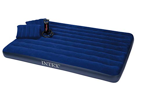 Intex 68765E Materasso Matrimoniale con Pompa Manuale, 152 x 203 x 22 cm, Blu - 7