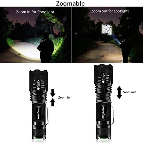 morpilot Coltello da Caccia e Torcia LED Militare Set Coltello Militare 4 Funzioni Acciaio Inossidabile Torcia Tattica Militare 5 modalità 500LM Impermeabile IPX4 Portatile per Campeggio - 5