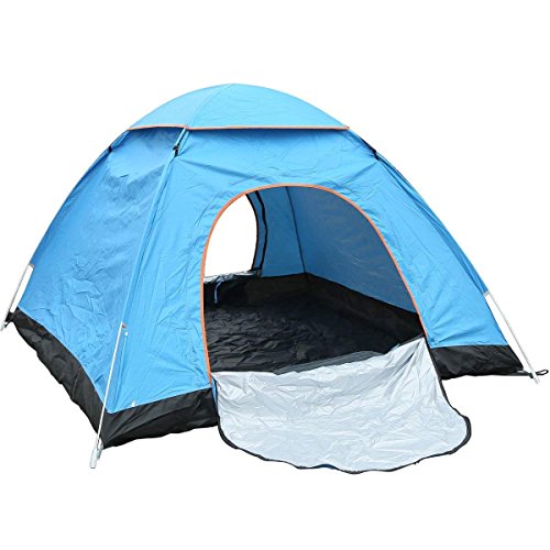 ANSTEN Tenda da Campeggio per 3-4 Persone, Tenda Pieghevole Impermeabile a Due Porte con Borsa per Il Trasporto Facile da Montare, Tende per Zaino in Spalla per Viaggi di Coppia, Campeggio - 7