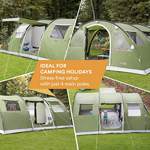 Skandika Gotland 6 Tenda Campeggio Famiglie Verde 540 x 450 cm Nuova - 2