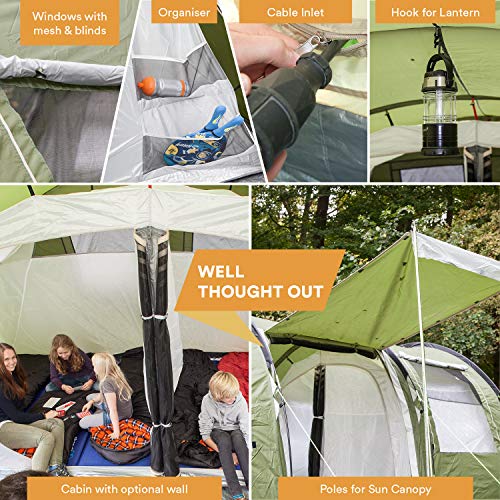 Skandika Gotland 6 Tenda Campeggio Famiglie Verde 540 x 450 cm Nuova - 5