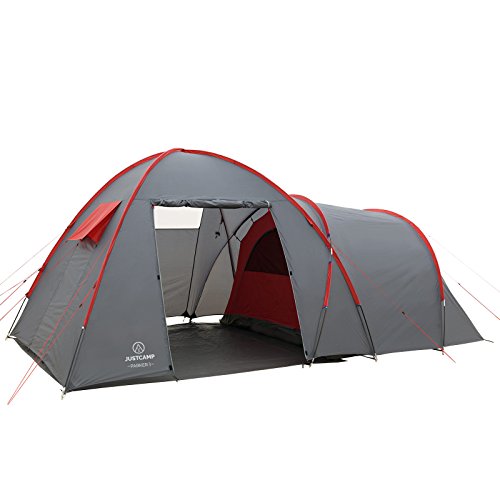 JUSTCAMP Parker 3 Tenda da Campeggio 3 posti, Tenda Igloo (500 x 270 x 205 cm) - 6