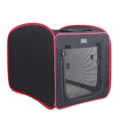 Petsfit Cane da campeggio tenda da campeggio pieghevole per cani, peso leggero poppa in cassa da viaggio, tessuto morbido da animale domestico con tappetino, 68 x 47 x 48cm - 4