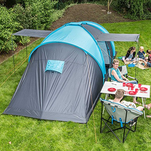 Skandika - Hammer, tenda da campeggio per 6 persone, colore: Blu/Nero - 2