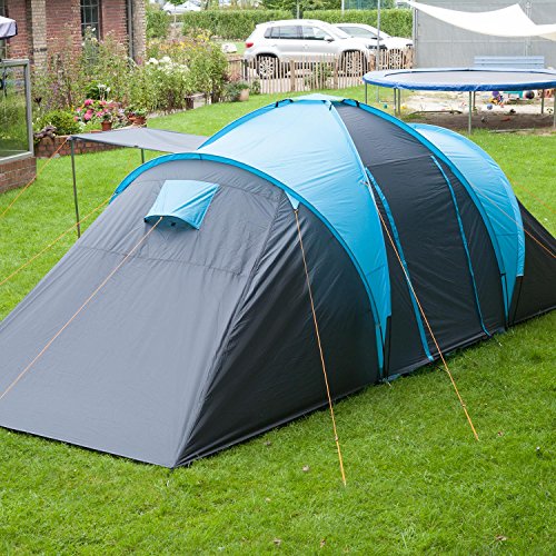 Skandika - Hammer, tenda da campeggio per 6 persone, colore: Blu/Nero - 5