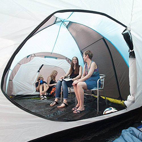 Skandika - Hammer, tenda da campeggio per 6 persone, colore: Blu/Nero - 6
