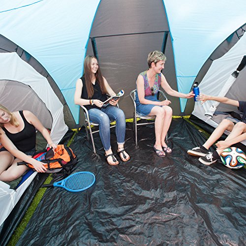 Skandika - Hammer, tenda da campeggio per 6 persone, colore: Blu/Nero - 9