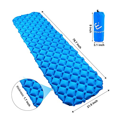 ELEPOWSTAR Materassini autogonfianti Campeggio materassino Tappetino per Dormire Leggero, Compatto e Impermeabile Tappetino per Le Tende Escursionismo, Zaino in Spalla, Tenda, Campeggio, Viaggio - 4