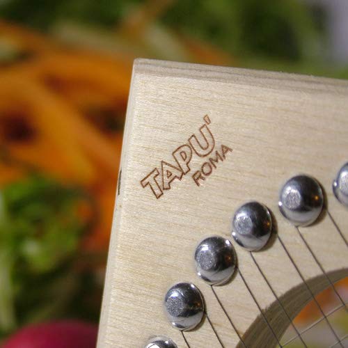 TAPU' IL TAGLIA PUNTARELLE Artigianale Made in Italy Slicer Tagliapuntarelle Tagliaverdure Multiuso Utensile Manuale Cucina Mandolina Affettaverdure Taglio Julienne Betulla Alluminio Acciaio Inox - 7