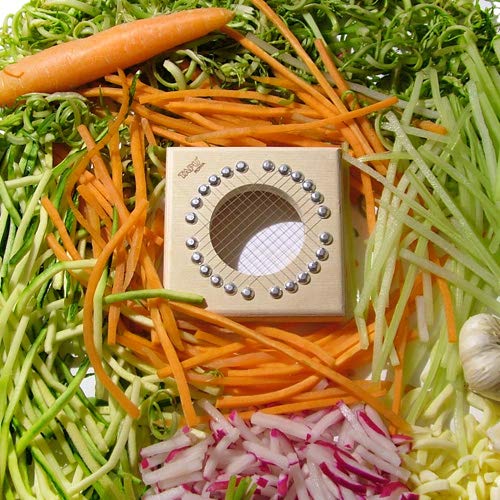 TAPU' IL TAGLIA PUNTARELLE Artigianale Made in Italy Slicer Tagliapuntarelle Tagliaverdure Multiuso Utensile Manuale Cucina Mandolina Affettaverdure Taglio Julienne Betulla Alluminio Acciaio Inox - 8