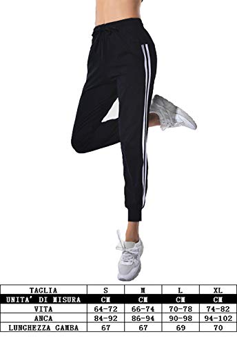SEASUM pantaloni sportivi da donna jogging fitness moda lunghi taglia L - 5