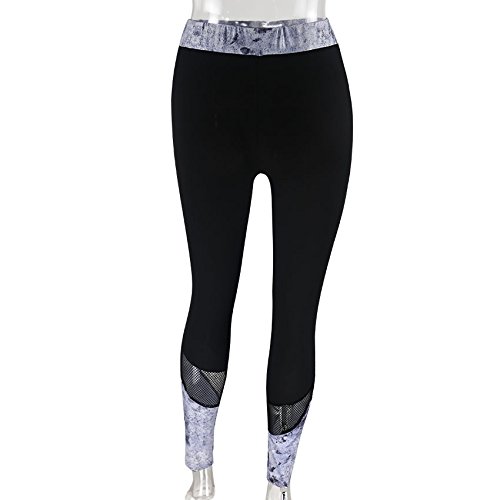 Damark Yoga Legging Donna Sportivi Opaco Fitness Pantaloni Tuta Donna Skinny Fit Collant Casual Matita Training Elastico Donne Sexy Push Up Pants Leggins Vita Alta Pantaloni Palestra (M) - 5