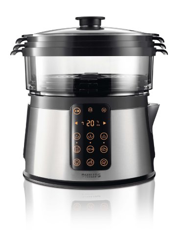 Philips Vaporiere Avance Collection HD9190/30 Vaporiera, con Infusore di Aromi e Programmi Specifici per Ogni Cestello, Ricettario, Capacità 9 l, Acciaio Inox - 2