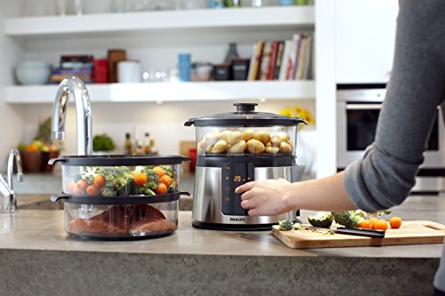 Philips Vaporiere Avance Collection HD9190/30 Vaporiera, con Infusore di Aromi e Programmi Specifici per Ogni Cestello, Ricettario, Capacità 9 l, Acciaio Inox - 17