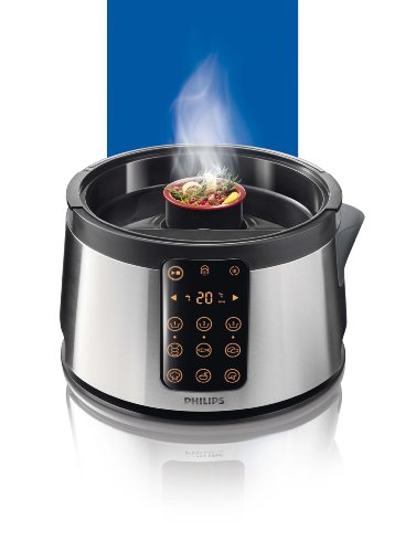 Philips Vaporiere Avance Collection HD9190/30 Vaporiera, con Infusore di Aromi e Programmi Specifici per Ogni Cestello, Ricettario, Capacità 9 l, Acciaio Inox - 3