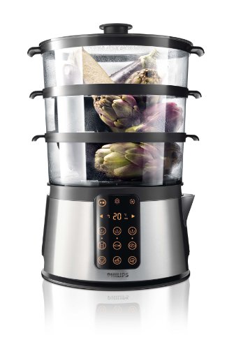 Philips Vaporiere Avance Collection HD9190/30 Vaporiera, con Infusore di Aromi e Programmi Specifici per Ogni Cestello, Ricettario, Capacità 9 l, Acciaio Inox - 4