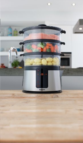 Philips Vaporiere Avance Collection HD9190/30 Vaporiera, con Infusore di Aromi e Programmi Specifici per Ogni Cestello, Ricettario, Capacità 9 l, Acciaio Inox - 7