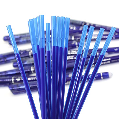 Laconile penne cancellabili con punta a pennino da 0,5 mm, 12 pezzi penne con blu confezione da 20 ricariche per penne in gel, scrittura scorrevole, cancelleria per la scuola - 6