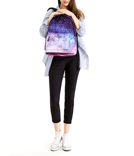 Zaino Scuola, WAWJ Donne Rucksack Zaino per Borsa da Viaggio per Scuola Ragazze Zaini Scuola Superiore (Stile-1) - 9