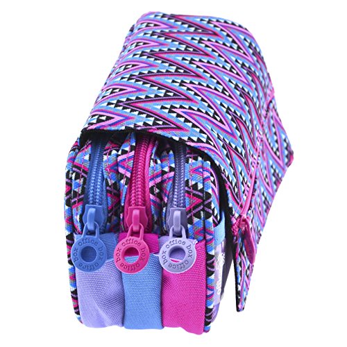 Fresh Fashion Astuccio Portapenne/Portatutto Triplo con Ampie Sezioni Interne, Custodia Multi Purpose da Materiale Scolastico. Boys Camouflage - 4