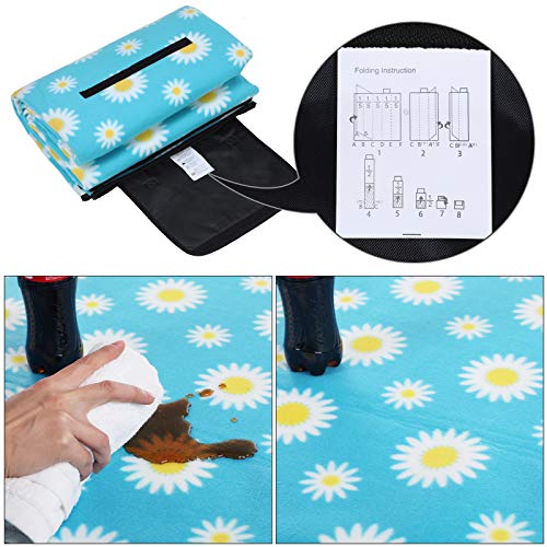 SONGMICS 200 x 200 cm Coperta da PIC-nic Tappeto per Campeggio Giardino Impermeabile Pieghevole Portatile con Manico GCM74J - 9