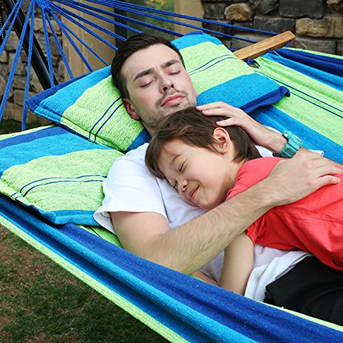 SONGMICS 210 x 150 cm Amaca con Cuscini Giardino Dondolo per più Persone GDC22L - 2