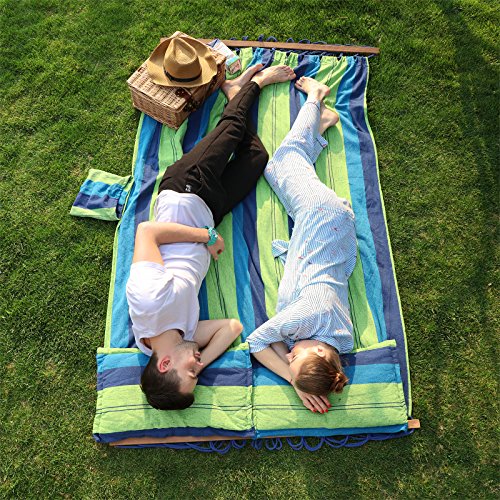 SONGMICS 210 x 150 cm Amaca con Cuscini Giardino Dondolo per più Persone GDC22L - 9
