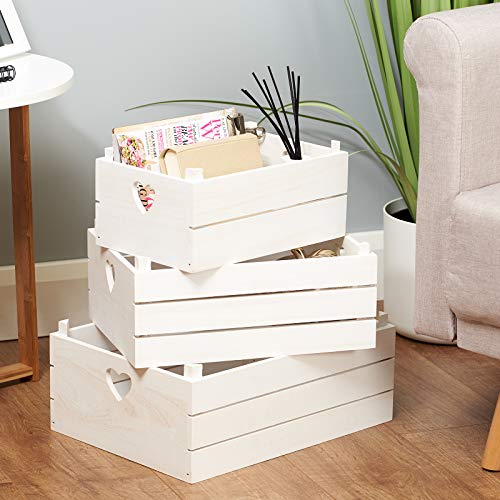 Hartleys Set di 3 Cassette Shabby Chic - Vari Colori - 2