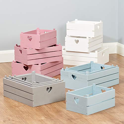 Hartleys Set di 3 Cassette Shabby Chic - Vari Colori - 3