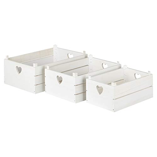 Hartleys Set di 3 Cassette Shabby Chic - Vari Colori - 5