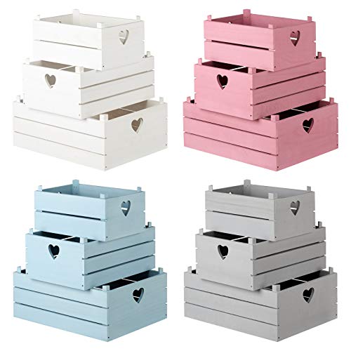 Hartleys Set di 3 Cassette Shabby Chic - Vari Colori - 6