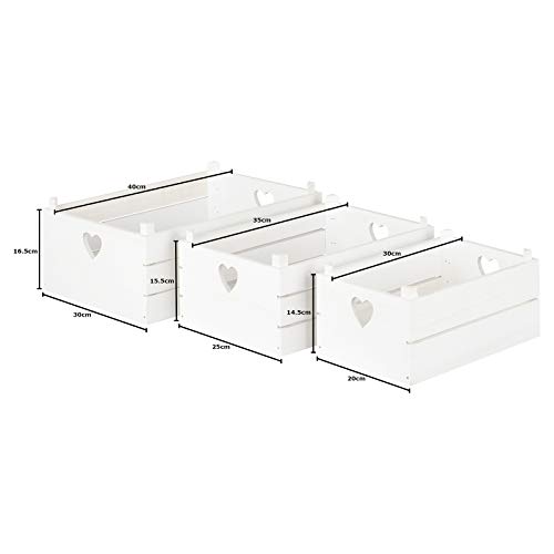Hartleys Set di 3 Cassette Shabby Chic - Vari Colori - 7