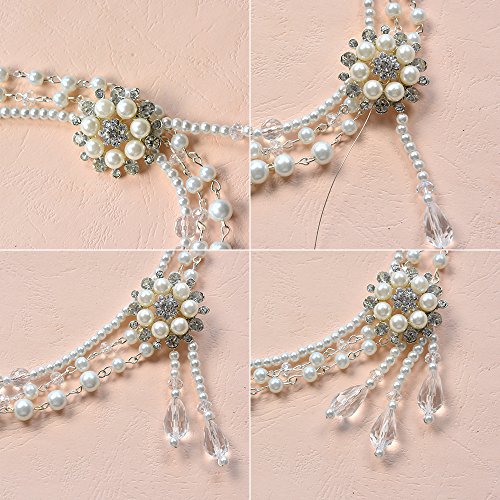 PandaHall Elite 1000PCS Perline Vetro Perlaceo Rotonde Perline Perla Tinte 4mm di Diametro Colore Bianco - 7