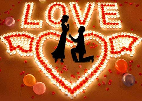 Ailiebhaus 50 candele amore galleggiante senza fumo candele romantico moderno Rosa - 9