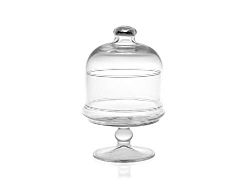 SWEET HOME Alzata Pasticceria per Dolci e Frutta in Vetro con Campana in Vetro cod.AC00380LU cm 18,5h diam.10 by Varotto & Co. - 2