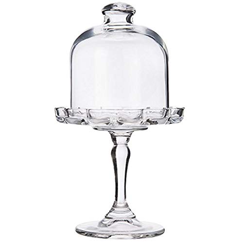SWEET HOME Alzata in Vetro per Dolci e Frutta con Campana in Vetro cod.AC00420LU cm 19,8h diam.11 by Varotto & Co. - 2