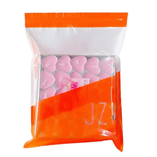 JZK 50 Rosso + 50 Rosa lumini Cera Cuore Piccoli Candele Rosse per Matrimonio San Valentino candeline Cuore in Piccoli Bicchierini di Metalli Alluminio Tea Light - 7