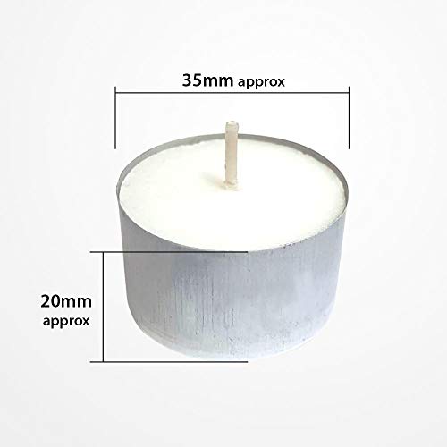 ARVO Candele Tealight Bianco, Unscented, 6-8 Ore Burn Time Wax Candles Confezione da 50 Pezzi - 3