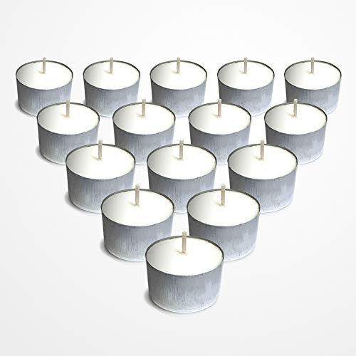 ARVO Candele Tealight Bianco, Unscented, 6-8 Ore Burn Time Wax Candles Confezione da 50 Pezzi - 5