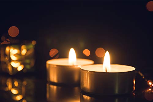 ARVO Candele Tealight Bianco, Unscented, 6-8 Ore Burn Time Wax Candles Confezione da 50 Pezzi - 6