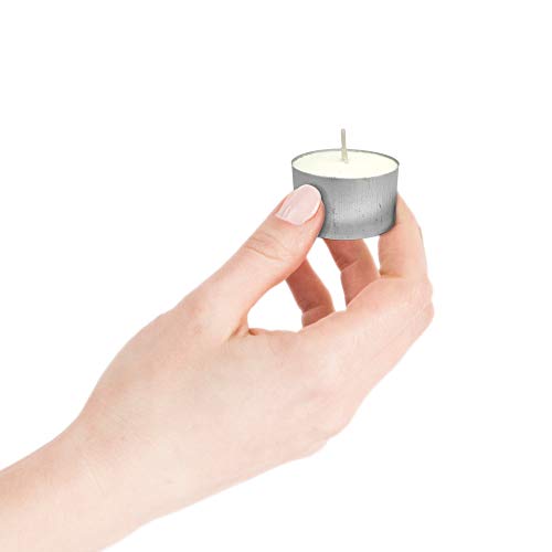 ARVO Candele Tealight Bianco, Unscented, 6-8 Ore Burn Time Wax Candles Confezione da 50 Pezzi - 7