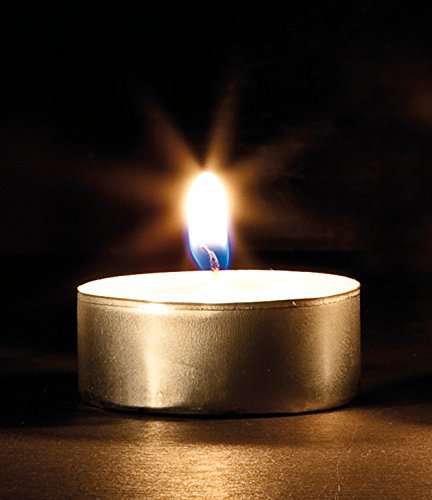 Gies 205-479000-10 - Candele tealight, diametro 38 mm, portalumino metallico, durata 8 ore, confezione da 250 pezzi, colore: bianco - 4