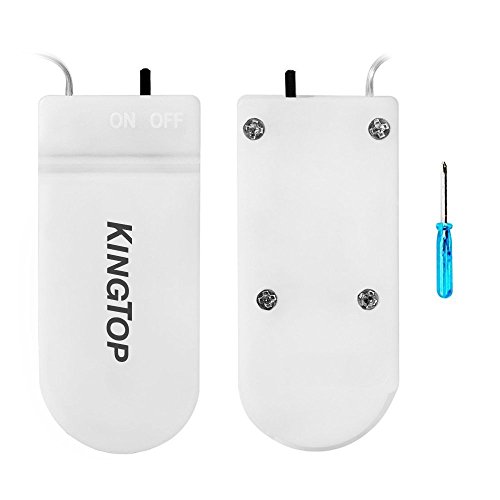 [9 Pezzi]KingTop Luci Led Micro 2M 20 Leds Con Filo Di Argento Impermeabile Luci Led Natale Bianco Caldo Con Batteria Luci Stringa Per Interno e Esterno - 4
