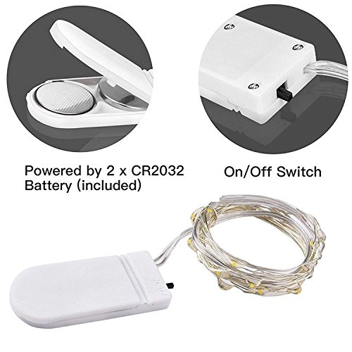 【10 pezzi】 SiFar 20 LED 2M Mini Lampada a fili di rame Multicolore, Luci stringa LED Luci d'atmosfera Bottiglia di vino, Luci stellate alimentate a batteria per bottiglie Fai da te, feste - 2