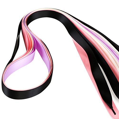 GWHOLE Donne di Modo Satin Lacci per Scarpe Solide Casual Flat Satin Ribbon Shoelaces Sneaker Shoestrings per le Donne Ragazze - 5
