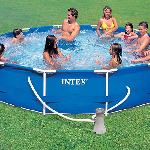 Intex 28212 Metal Frame Piscina con Pompa Filtro, 6500 L, Blu, 366 x 76 cm - 4